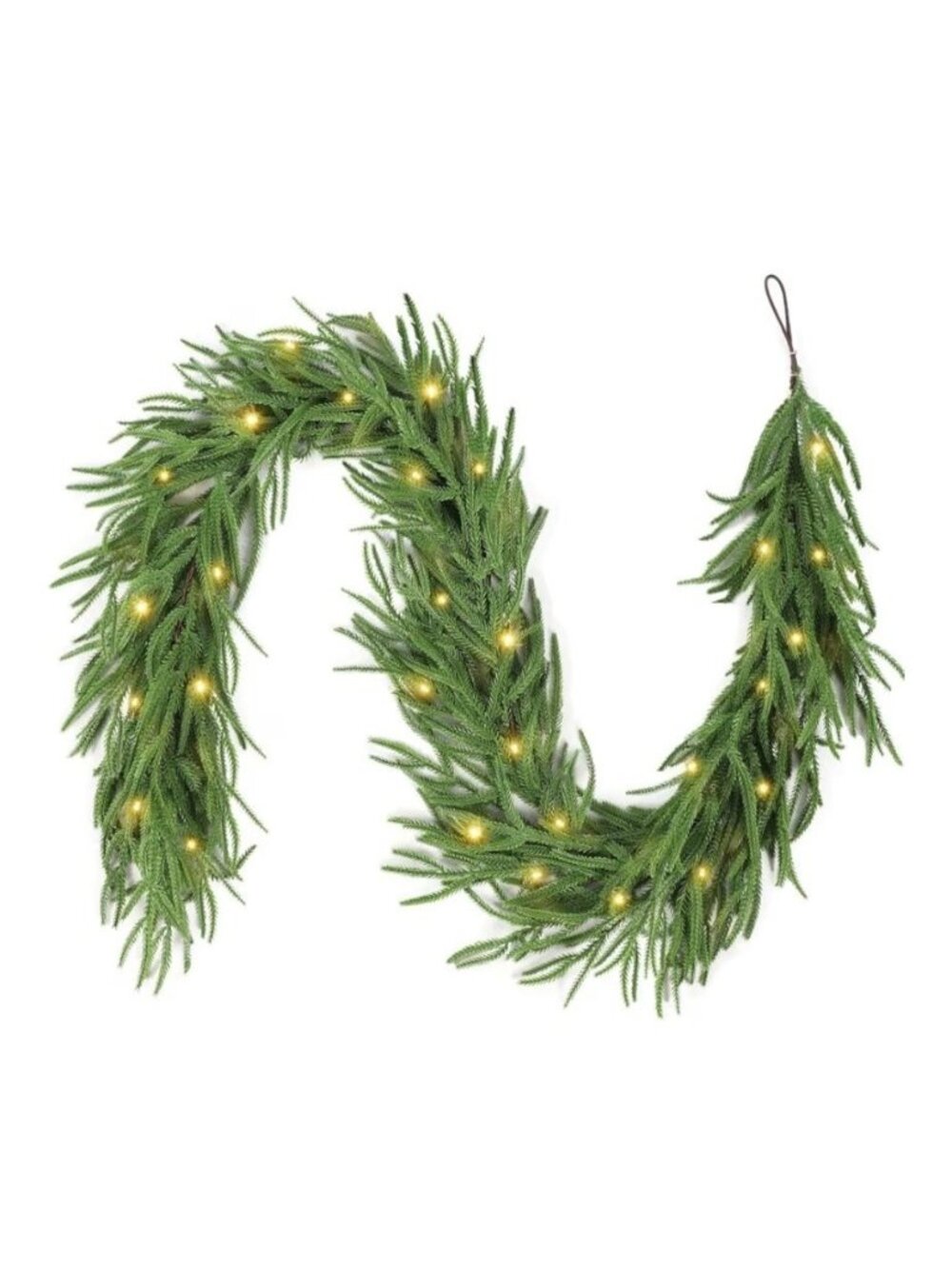 9FT Christmas Garland LED Lights Artificial Greenery Waterproof Indoor/Outdoor